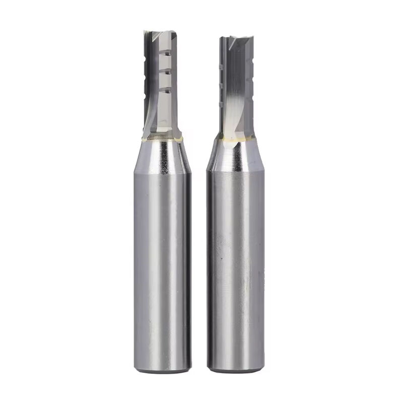 Fresa de metal duro TCT de três canais reta para madeira, fresa CNC