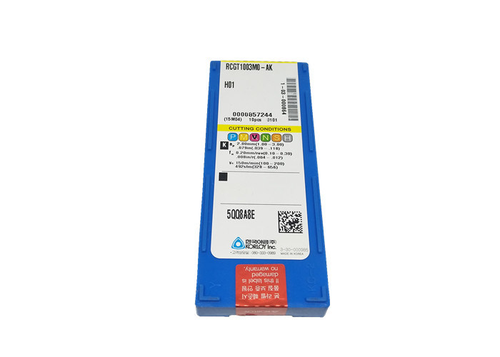 Inserções do carboneto da elevada precisão para a cor de prata de alumínio RCGT1003MO-AK H01