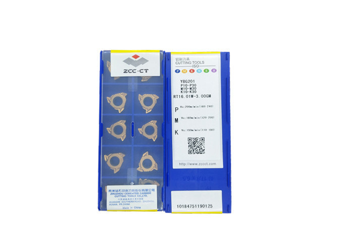 Carboneto de tungstênio original que rosqueia as inserções RT16.01W-3.00GM YBG201 para o aço fazendo à máquina